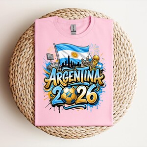 Vamos Argentina Shirt, Argentina Supporter Tee, Football Champion Shirt, Football 2026 Tee, Argentina Sports Top, afbeelding 4