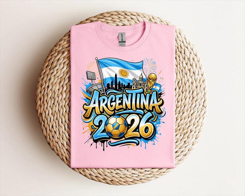 Vamos Argentina Shirt, Argentina Supporter Tee, Football Champion Shirt, Football 2026 Tee, Argentina Sports Top, afbeelding 4