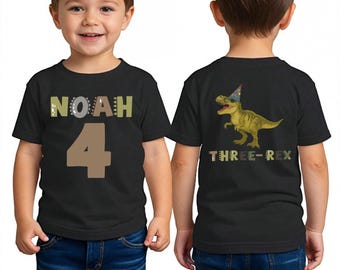 Personalized T-Rex Birthday Shirt: Custom Dino Party Tee
