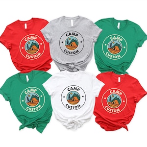 Custom Camp Shirt, Camp Crew Tshirt, Personalized Camping Shirt, Camping Family Shirt, Adventure Shirt, Matching Family Camping Shirts