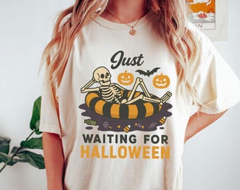 Ghoul Summer Comfort Colors Shirt: Retro Halloween Skeleton Tee