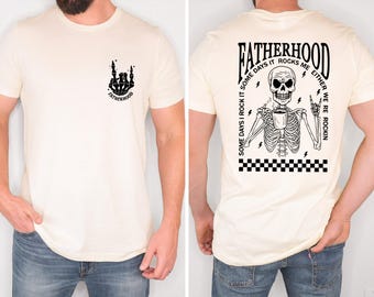 Funny Fatherhood Skeleton Shirt: Retro First Time Dad Tee