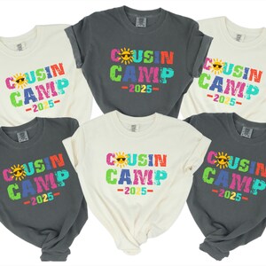 Comfort Colors Cousin Camp 2025 Shirt, Matching Cousin Shirts, Cousin Crew 2025 Shirt, Camp Vacation Shirts, Summer Family Reunion Tee