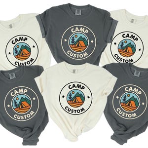 Comfort Colors Custom Camp Shirt, Camp Crew Tshirt, Personalized Camping Shirt, Matching Family Camping, Camping Family Shirt, Adventure Tee