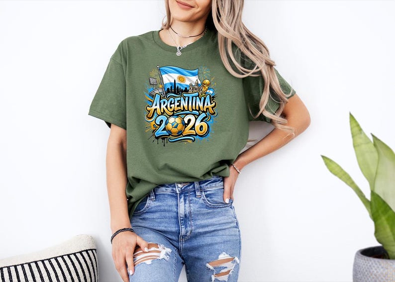 Vamos Argentina Shirt, Argentina Supporter Tee, Football Champion Shirt, Football 2026 Tee, Argentina Sports Top, afbeelding 10
