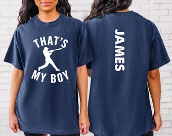 Personalized Baseball Mom T-Shirt: Comfort Colors Game Day Shirt