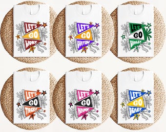 Camiseta personalizada con espíritu de equipo: camiseta retro de mascota para entrenadores y aficionados