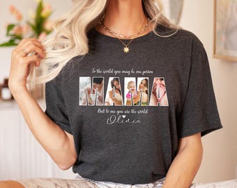 Custom Photo Mama Shirt: Personalized Mother's Day Gift from Kids