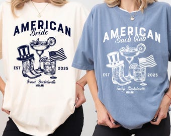 Comfort Colors American Bachelorette Party Shirt: 4th of July Bach Club Tee