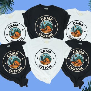Comfort Colors Custom Camp Shirt, Camp Crew Tshirt, Personalized Camping Shirt, Camping Family Shirt, Adventure Tee, Matching Family Camping