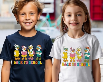 Retro Duck Teacher Shirt: Funny Back To School Tee