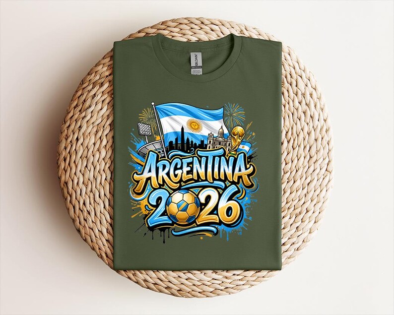 Vamos Argentina Shirt, Argentina Supporter Tee, Football Champion Shirt, Football 2026 Tee, Argentina Sports Top, afbeelding 2