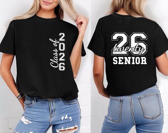Comfort Colors® Class of 2026 Senior T-Shirt, High School Graduation Shirt,Twenty 26 Senior T-Shirt
