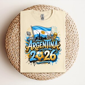 Vamos Argentina Shirt, Argentina Supporter Tee, Football Champion Shirt, Football 2026 Tee, Argentina Sports Top, afbeelding 5