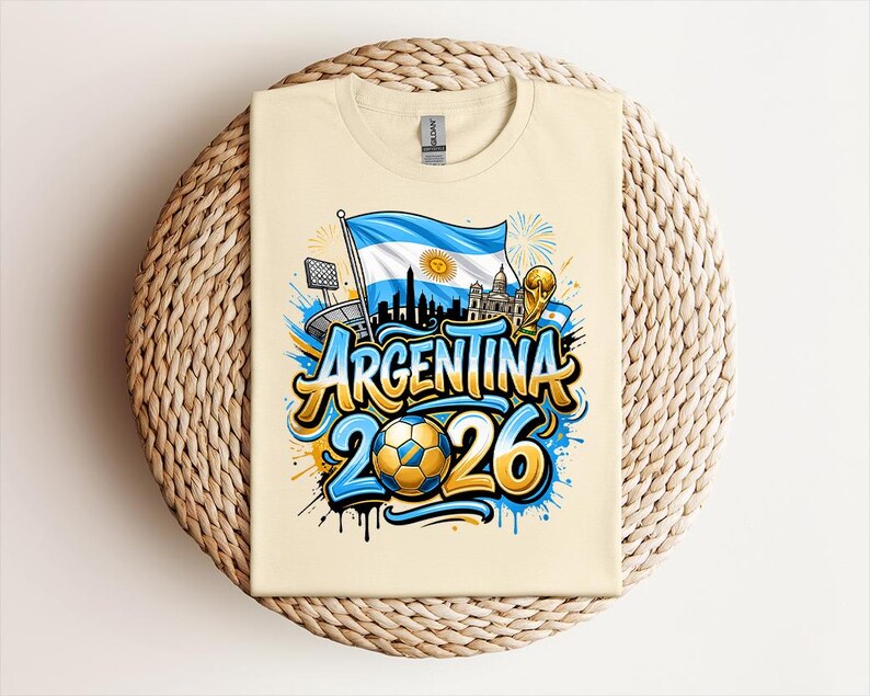 Vamos Argentina Shirt, Argentina Supporter Tee, Football Champion Shirt, Football 2026 Tee, Argentina Sports Top, afbeelding 5