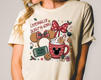 Cocoa Cup Mouse Shirt: Holiday Gingerbread Cookie & Red Bow Treats