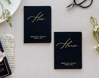 Wedding vow books Custom vow books Personalized Vow books set of 2 Vow books his and her booklet Vow books wedding day Vow books wedding