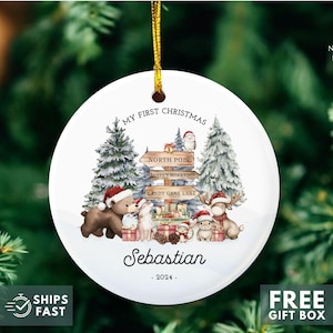Boys Christmas ornament personalized First Christmas ornament Kids ornament personalized Boys ornament personalized Kids name ornament 2024