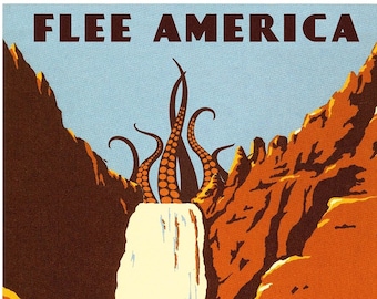 Yellowstone, Kraken, Tentacles, National Parks, Wyoming, Tentacle, Giant Squid, Flee America, Geekery, Alternate Histories