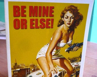 Valentines Day Card, Valentines Day, B Movie Poster, Love Card, Geek Love, Alternate Histories, Geekery, Attack of the 50 foot woman