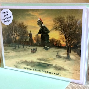 Holiday Card Unique Christmas Cards Monsters Aliens Geekery Alternate Histories Pack