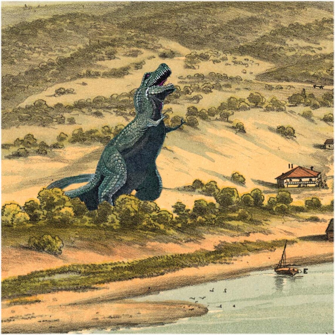 Digital Print San Francisco Dinosaur Art Print San Francisco | Etsy