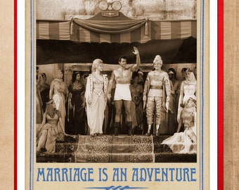 Wedding Card, Vintage photo, Marriage Card, black and white, Scifi art, Retro Card, Hercules, Wedding, alternate histories, geekery