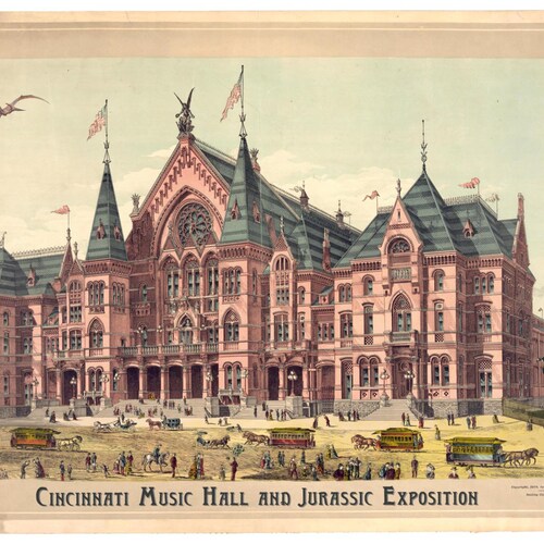 Cincinnati Art Music Hall Cincinnati Ohio Dinosaur Art Etsy