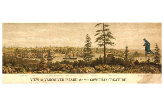 Digital Print, Vancouver BC, monster art, kaiju, Vancouver island, geekery, kaiju print, Cowichan, alternate histories, Vancouver art,