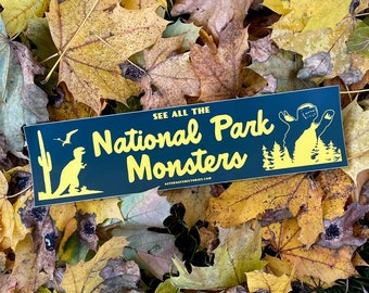 National Park Monsters Bumper Sticker