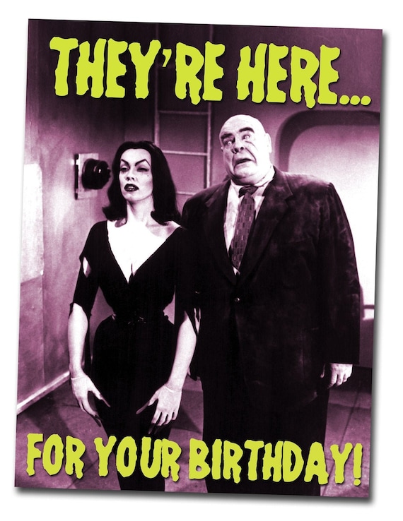 Birthday Card b movie poster Birthday Cards Plan 9 Scifi | Etsy