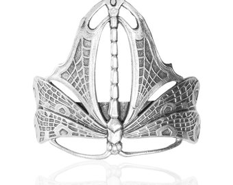 Dragon Fly Bracelet, Dragon Fly Bangle, Dragon Fly Cuff, Dragon Fly Jewelry, Dragon Fly Inspiration, Art Nouveau Jewelry, Art Nouveau Cuff