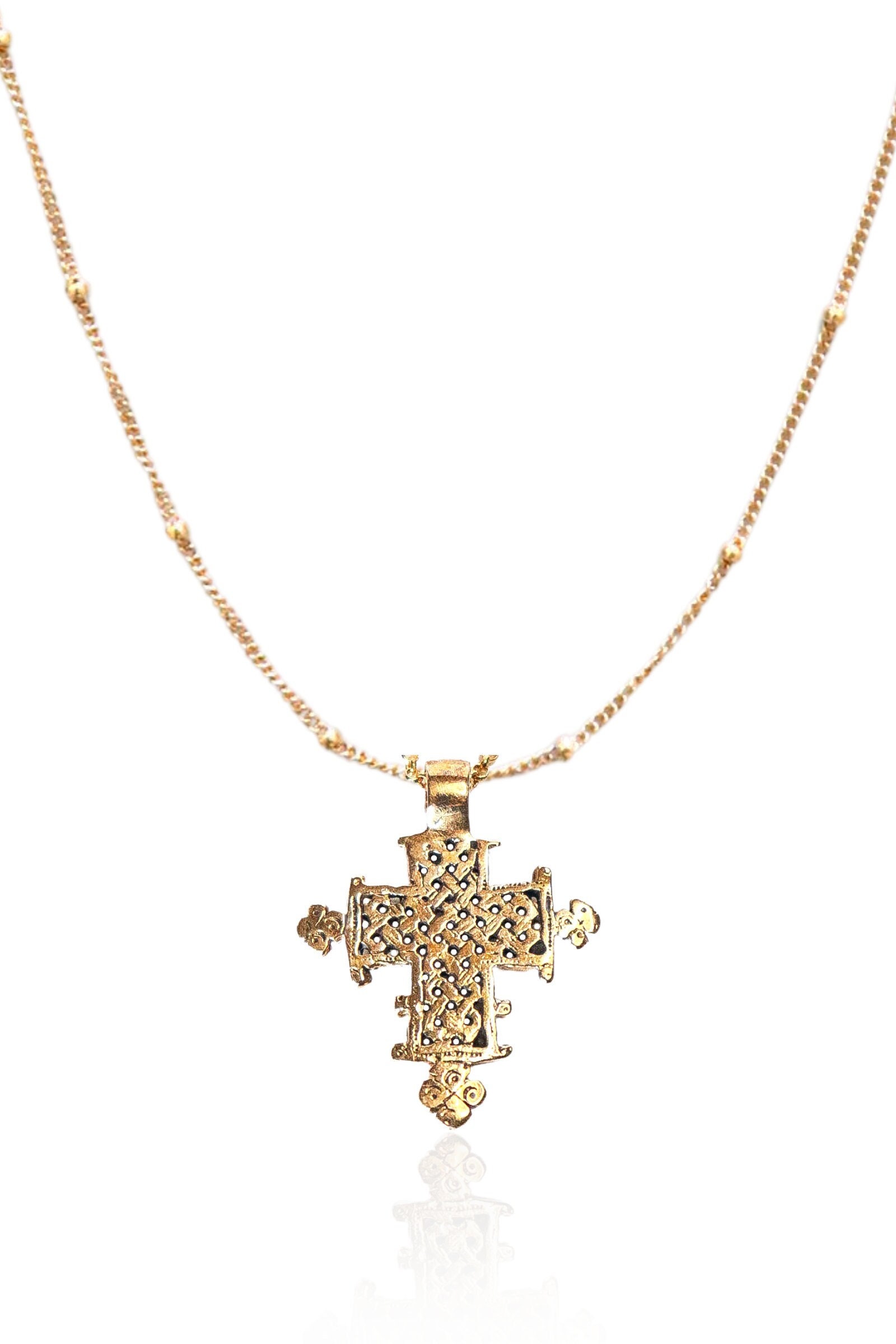 Pendentif Croix Copte éthiopienne En Argent - Bijou Chrétien Orthodoxe, Design Africain Artisanal - 6