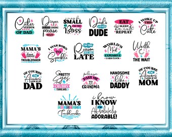 Funny Baby Quote SVG Bundle | Bodysuit Designs (Digital Download)