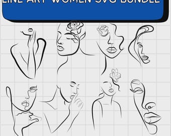 Woman Face Line Art SVG | Minimalist Silhouette (Digital File)