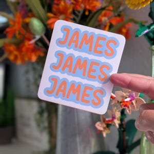 Name Labels Set of 3 Personalized Waterproof Vinyl Name Label Sticker for Water Bottle, Lunchbox, Laptop, and more!
