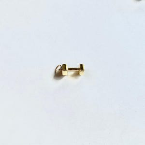 18K Gold Dumbbell Charm Pendant for Necklace Bracelet Fitness Jewelry, Gym Lover Gift, Workout Motivational Jewelry, DIY Jewelry Supplies