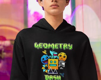 Geometry Dash Kids Hoodie: Gamer Style Sweatshirt