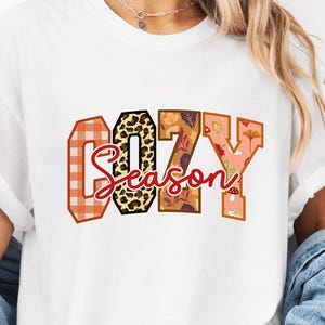 Comfort Colors® Cozy Season Shirt, Get Cozy Shirt, Womens Fall Tee, Fall Season Tee, Women Fall T-shirt, Retro Fall T-Shirt