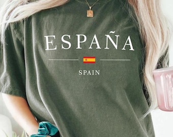 Comfort Colors® Espana T-Shirt, Spain Travel Shirt, España Madrid Barcelona Shirt, Custom Spain Friands Travel Shirt
