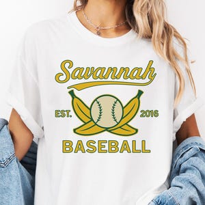 Comfort Colors® Retro Savannah Baseball Shirt, Vintage Soft Shirt, Banana fan gift, Summer Sports T-shirts