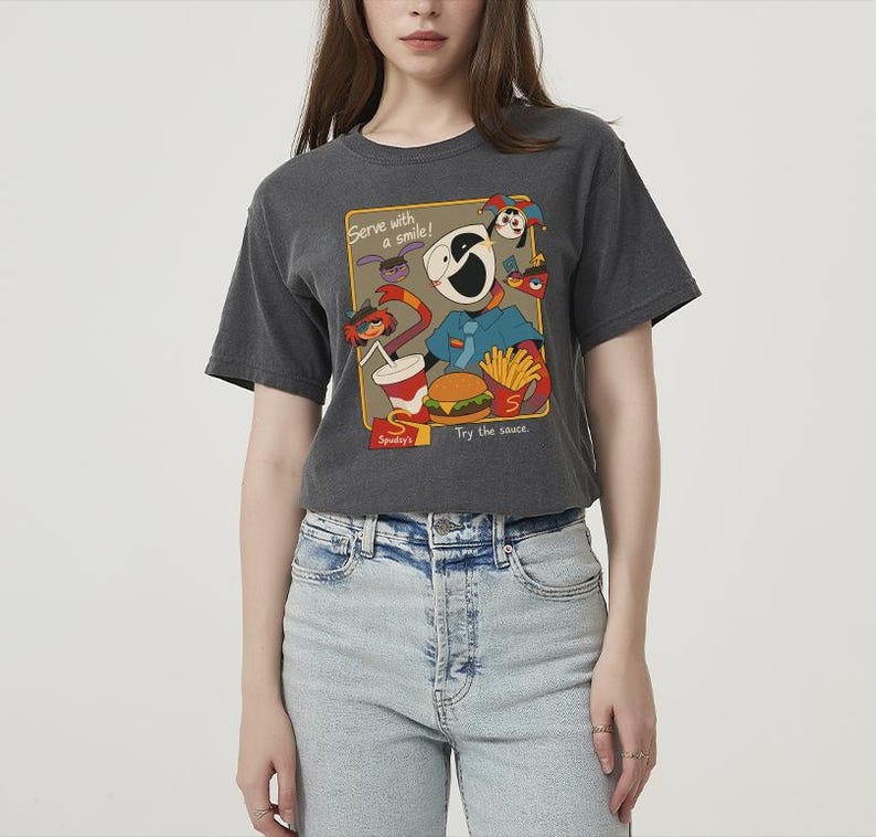 Retro Animation Gift Digital Circus Spudsys Shirt Gangle Jax Fast Food ...