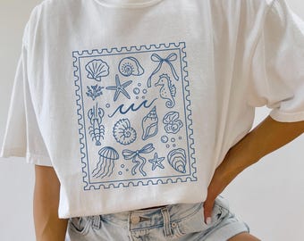 Comfort Colors® Be Still And Know That I Am God Shirt, Bible Verse Shirt, Christian Shirt, Seashell Shirt, Sea Turtle Shirt, Starfish Shirt