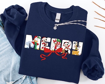 Disney Family Christmas Shirt, Disney Very Merry Christmas Sweatshirt, Disney Christmas Party Shirt, Mickey's Friends Christmas Sweatshirt