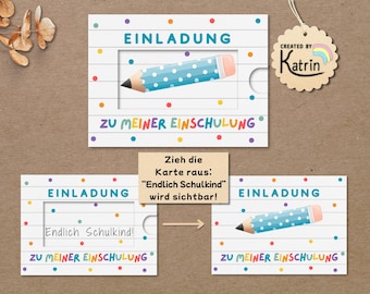 Printable invitation to the first day of school | Back to school craft template | First day of school for boys and girls | Schoolchild craft kit | A4 PDF printable template