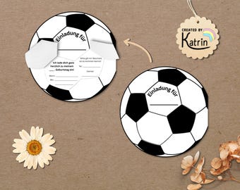 Football Invitation Printable | Children's Birthday Craft Template | Football Craft Kit | A4 PDF Print Template