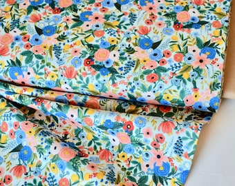 Wildwood RP104-BL2 -Petite Garden Party-Blue Fabric, Cotton+Steel Rifle Paper Co, Wildwood Collection, Apparel Fabric