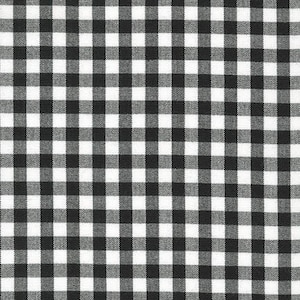 Black 1/4 Plaid Cotton, Carolina Gingham, Black Yarn Dyed Fabric, reversible Quilting fabric, Apparel Fabric, Robert Kaufman image 2