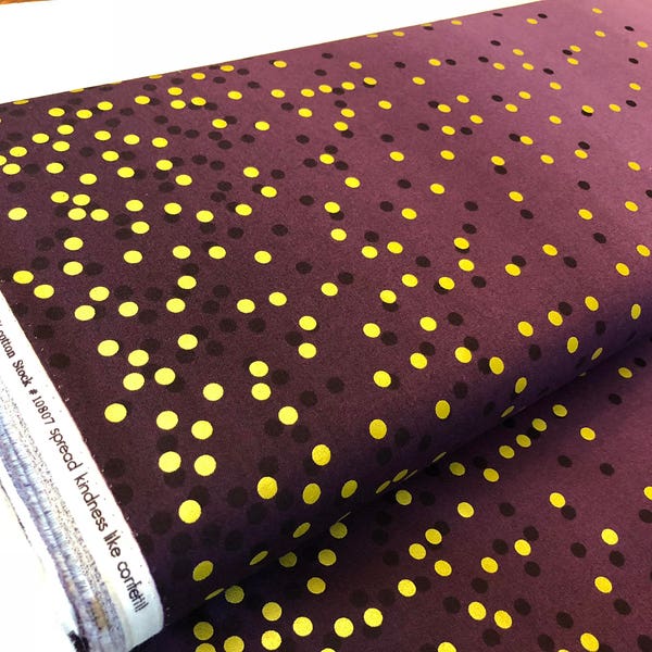 Tissu Confetti Ombre, Tissu Plum 10807 208M Gold Metallic Fabric, Tissu Mariage, Coton matelassé, Coton Confetti Ombre par Vanessa Christenson