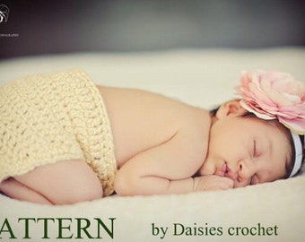 Diaper cover crochet pdf pattern organic cotton pdf baby photo prop (029)